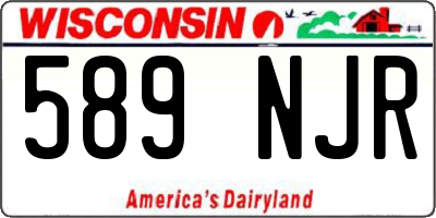 WI license plate 589NJR