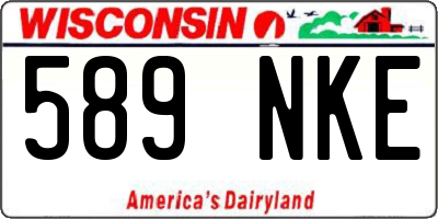 WI license plate 589NKE