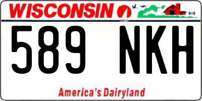 WI license plate 589NKH