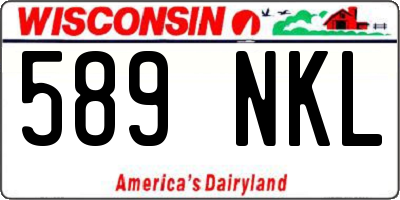 WI license plate 589NKL