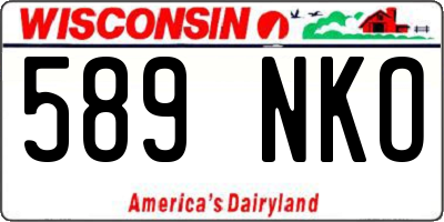 WI license plate 589NKO