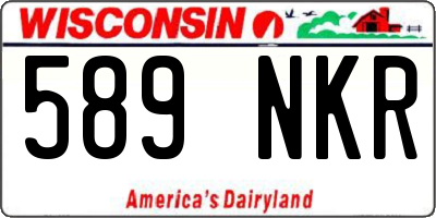 WI license plate 589NKR