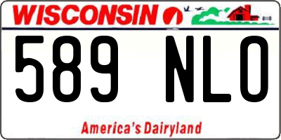 WI license plate 589NLO