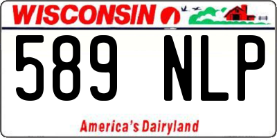 WI license plate 589NLP