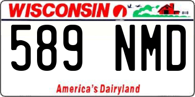 WI license plate 589NMD