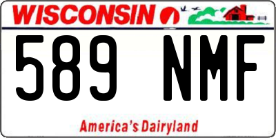 WI license plate 589NMF