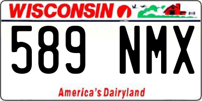 WI license plate 589NMX