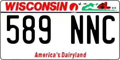 WI license plate 589NNC