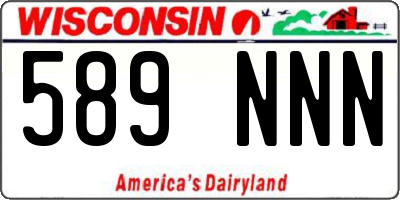 WI license plate 589NNN