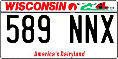 WI license plate 589NNX