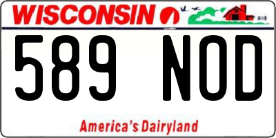 WI license plate 589NOD