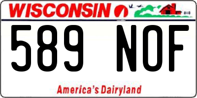 WI license plate 589NOF
