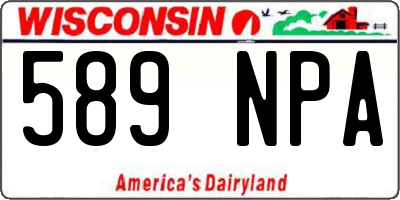 WI license plate 589NPA
