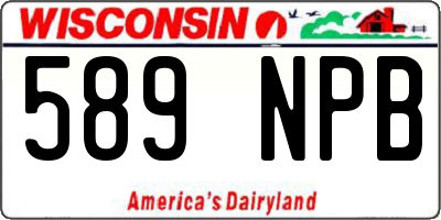 WI license plate 589NPB