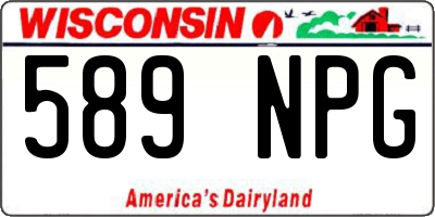 WI license plate 589NPG