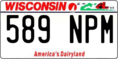 WI license plate 589NPM