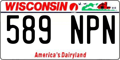 WI license plate 589NPN