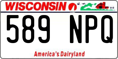 WI license plate 589NPQ
