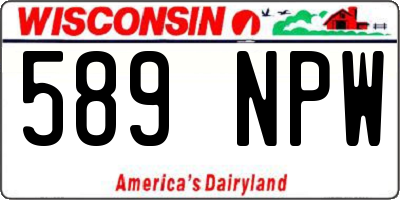 WI license plate 589NPW