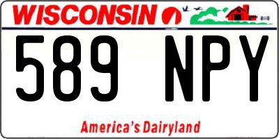 WI license plate 589NPY