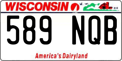 WI license plate 589NQB