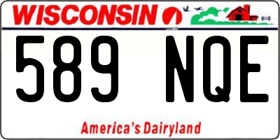 WI license plate 589NQE