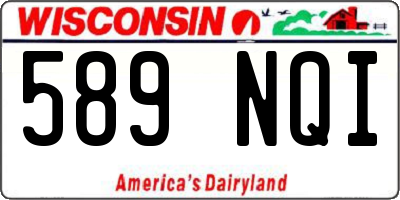 WI license plate 589NQI