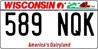 WI license plate 589NQK