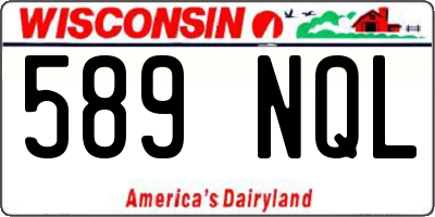 WI license plate 589NQL