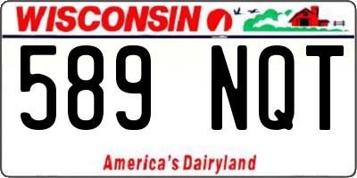 WI license plate 589NQT
