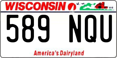 WI license plate 589NQU