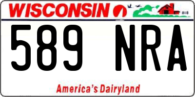 WI license plate 589NRA