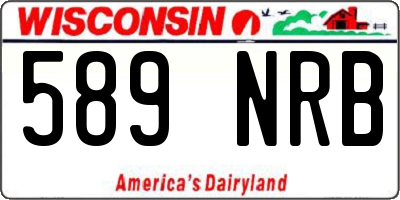 WI license plate 589NRB