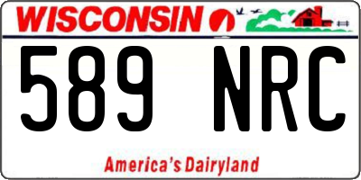 WI license plate 589NRC