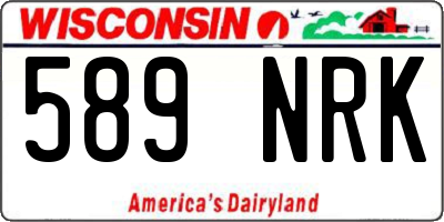 WI license plate 589NRK