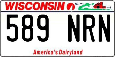 WI license plate 589NRN