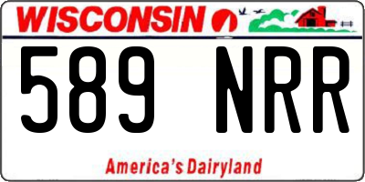 WI license plate 589NRR