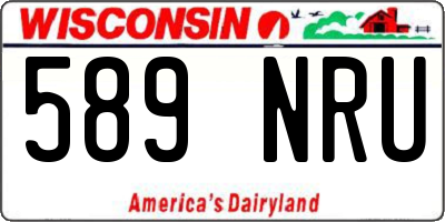 WI license plate 589NRU