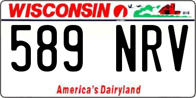 WI license plate 589NRV
