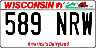 WI license plate 589NRW