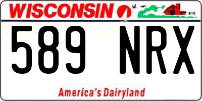 WI license plate 589NRX