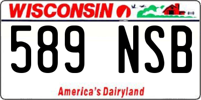 WI license plate 589NSB