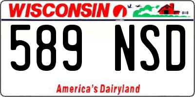WI license plate 589NSD