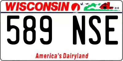 WI license plate 589NSE