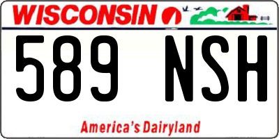 WI license plate 589NSH