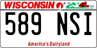 WI license plate 589NSI