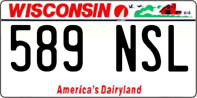 WI license plate 589NSL