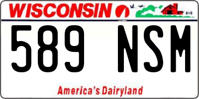WI license plate 589NSM