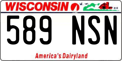 WI license plate 589NSN