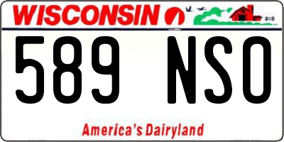 WI license plate 589NSO